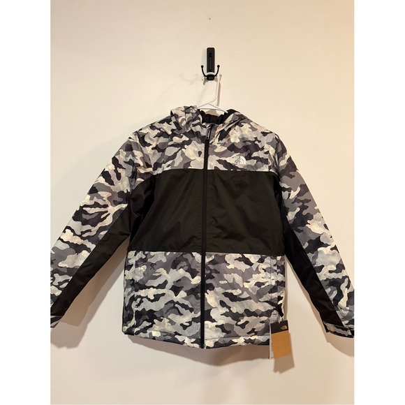 The North Face Other - The North Face Boys Freedom Insulated Camo Jacket Black Gray XL 14/16
